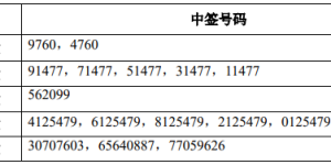 长龄液压中签号出炉 中签号码共有21901个