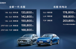 卡位B-级细分市场 全新一代名图及纯电动版上市