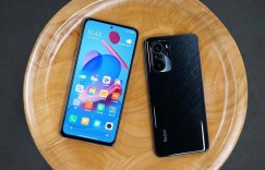 Redmi K40系列手机图赏：把大马士革钢刀的花纹做到手机上