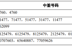 长龄液压中签号出炉 中签号码共有21901个