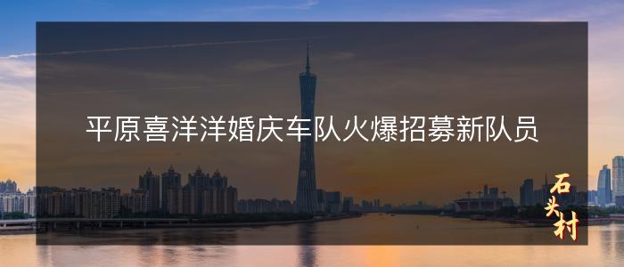 平原喜洋洋婚庆车队火爆招募新队员