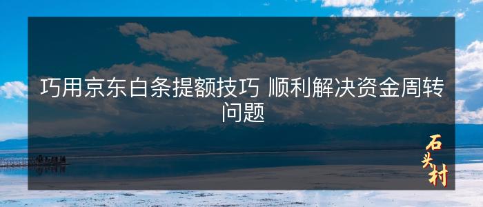 巧用京东白条提额技巧 顺利解决资金周转问题