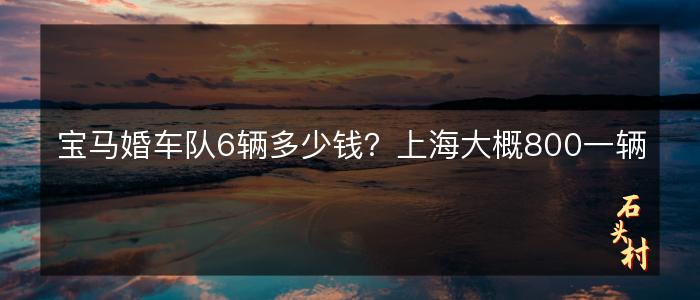 宝马婚车队6辆多少钱？上海大概800一辆