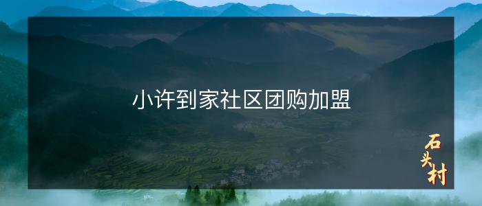 小许到家社区团购加盟