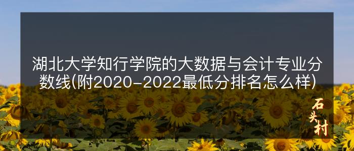 湖北大学知行学院的大数据与会计专业分数线(附2020-2022最低分排名怎么样)