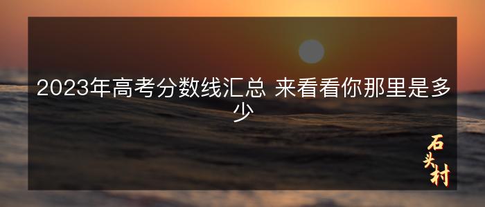 2023年高考分数线汇总 来看看你那里是多少