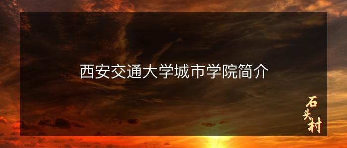 西安交通大学城市学院简介